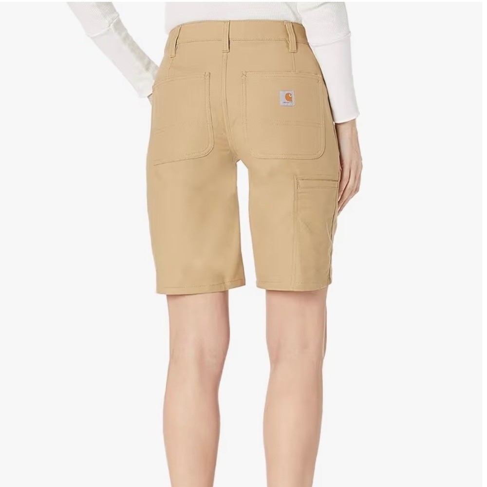 Carhartt Women's Rugged Flex Loose Fit Canvas Work Shorts, Size 6, NWOT, Utility